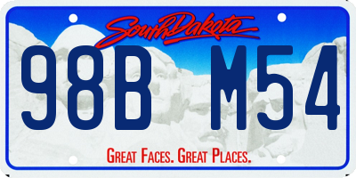SD license plate 98BM54