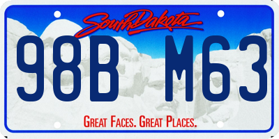 SD license plate 98BM63