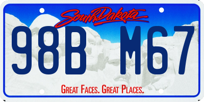 SD license plate 98BM67