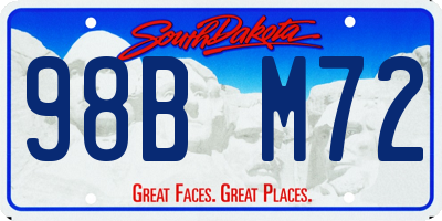 SD license plate 98BM72