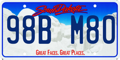 SD license plate 98BM80