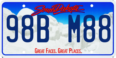 SD license plate 98BM88