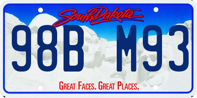 SD license plate 98BM93