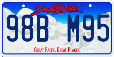 SD license plate 98BM95