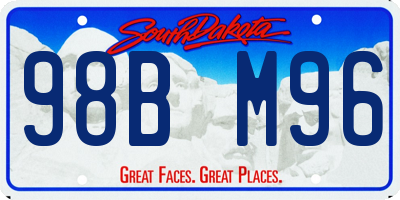 SD license plate 98BM96
