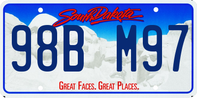 SD license plate 98BM97