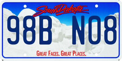 SD license plate 98BN08
