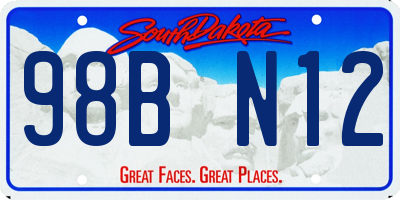 SD license plate 98BN12