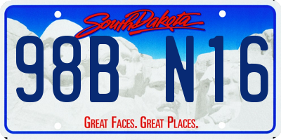 SD license plate 98BN16