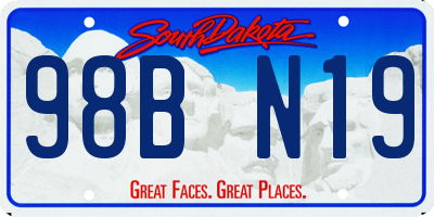 SD license plate 98BN19
