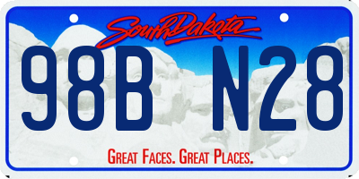 SD license plate 98BN28
