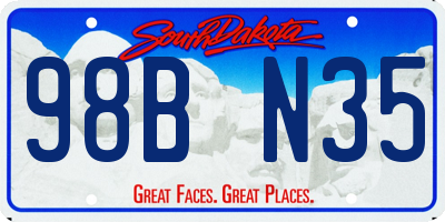 SD license plate 98BN35