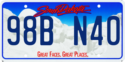 SD license plate 98BN40
