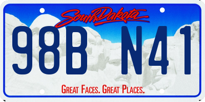 SD license plate 98BN41