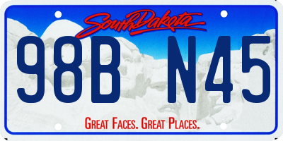 SD license plate 98BN45
