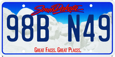 SD license plate 98BN49