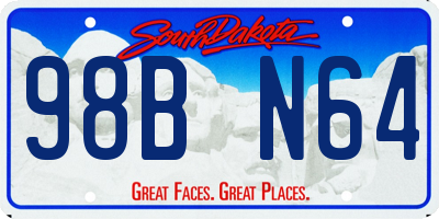 SD license plate 98BN64