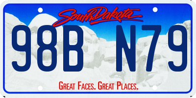 SD license plate 98BN79