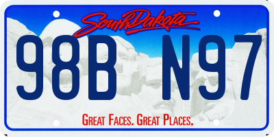 SD license plate 98BN97