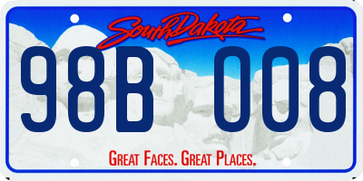SD license plate 98BO08