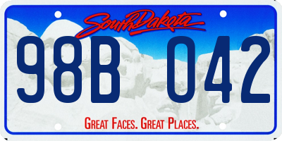 SD license plate 98BO42