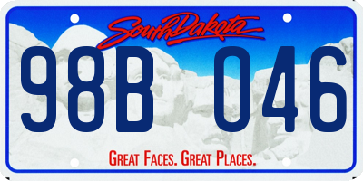 SD license plate 98BO46