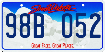 SD license plate 98BO52