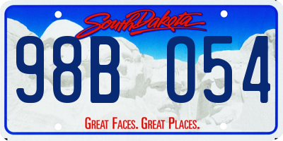SD license plate 98BO54