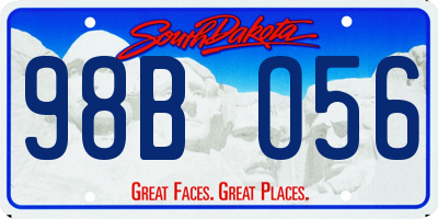 SD license plate 98BO56