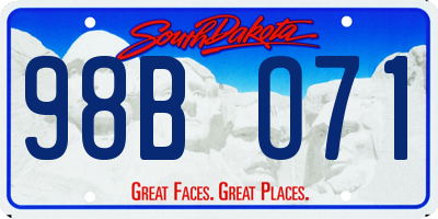 SD license plate 98BO71