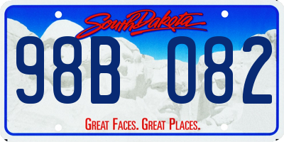SD license plate 98BO82