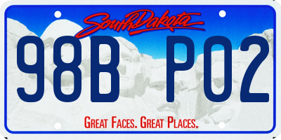 SD license plate 98BP02