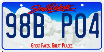 SD license plate 98BP04