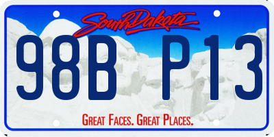 SD license plate 98BP13