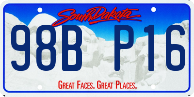 SD license plate 98BP16
