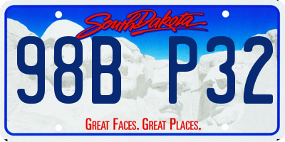 SD license plate 98BP32