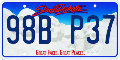 SD license plate 98BP37