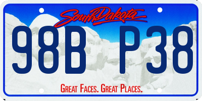 SD license plate 98BP38