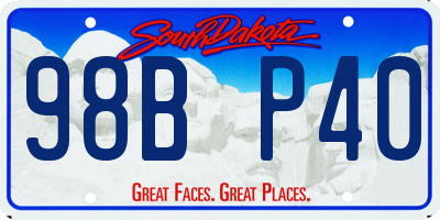 SD license plate 98BP40