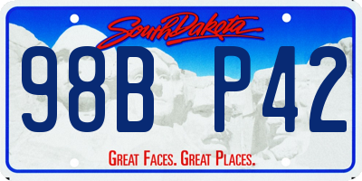 SD license plate 98BP42