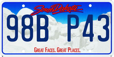 SD license plate 98BP43