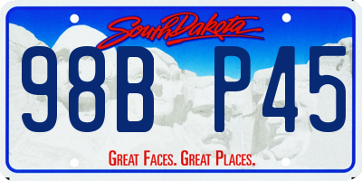SD license plate 98BP45