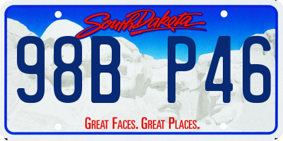 SD license plate 98BP46