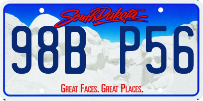 SD license plate 98BP56