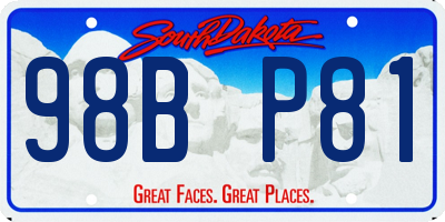 SD license plate 98BP81