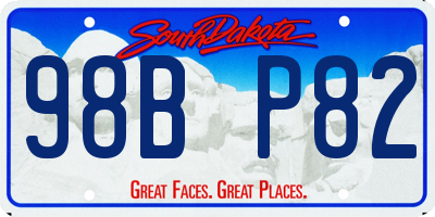 SD license plate 98BP82