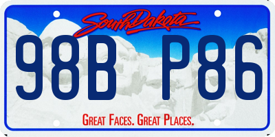 SD license plate 98BP86