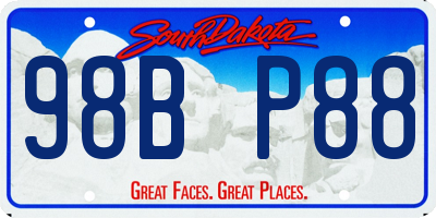 SD license plate 98BP88