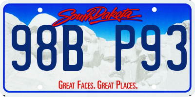 SD license plate 98BP93