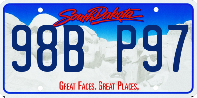 SD license plate 98BP97
